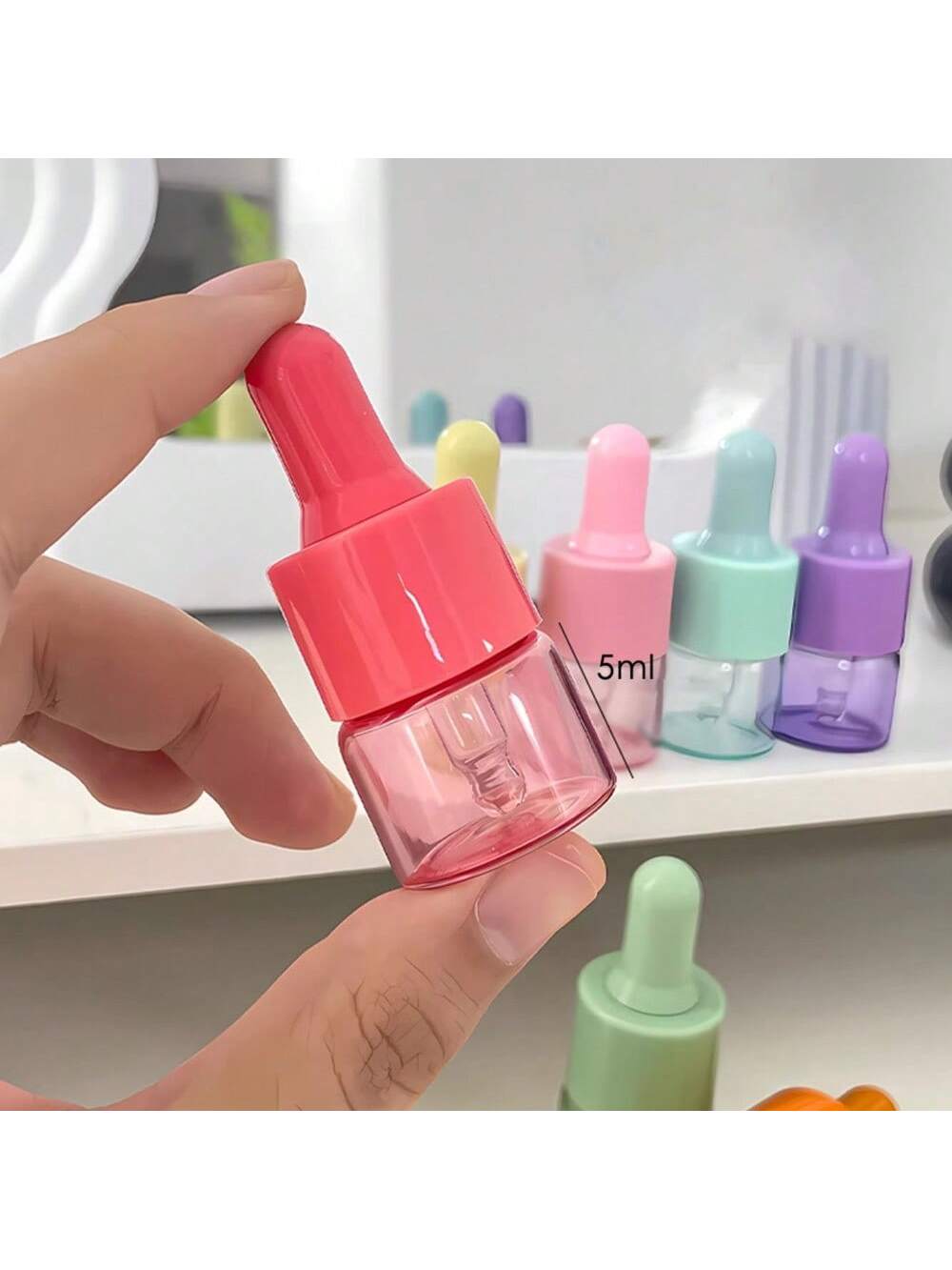 5 Pcs 5ml 10ml Colored Glass D - Juice Bottle Dropper 评论和价格