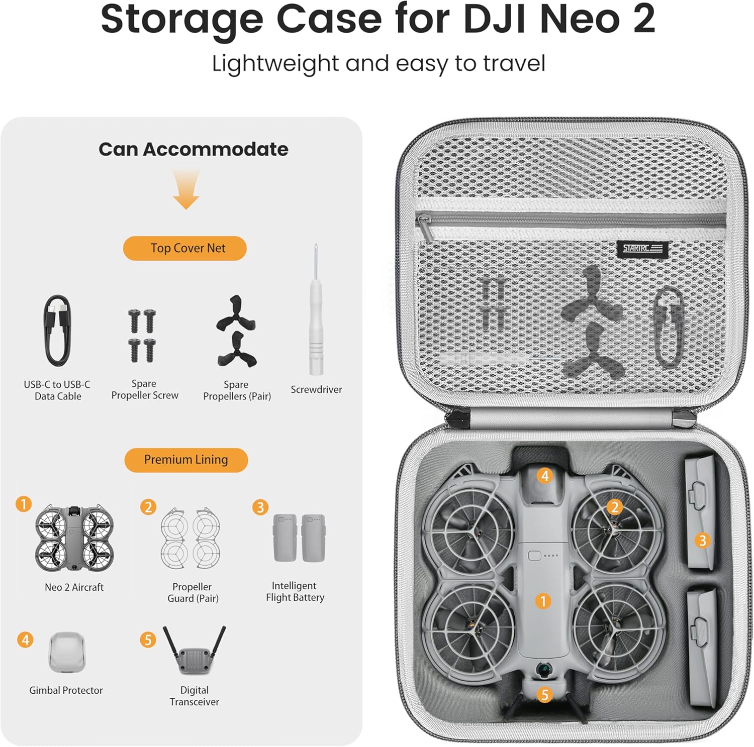 STARTRC Neo 2 Portable PU Shou - Battery Case Storage 评论和价格