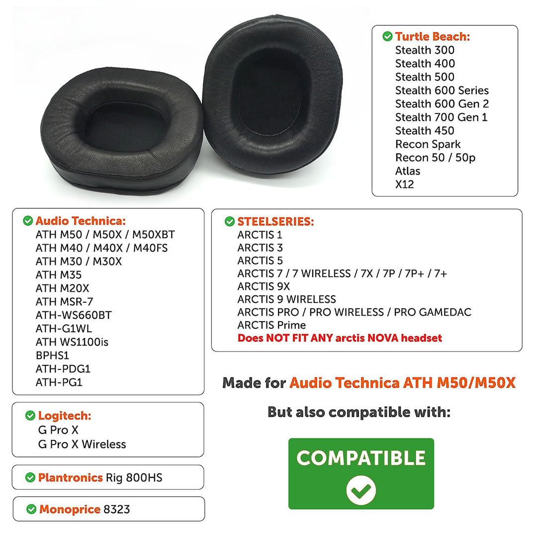 Replacement Lambskin Earpads f - Audio Technica Headphone Ath-M20X 评论和价格