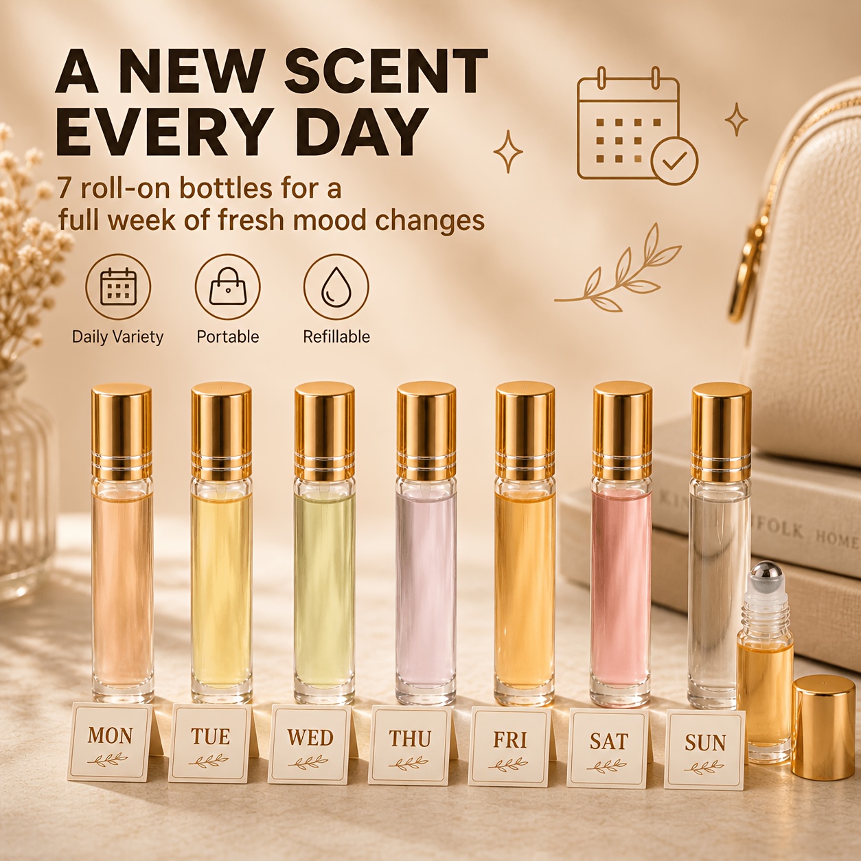 7/14pcs Glass Roll on Bottle 1 - Juice Bottle Dropper 评论和价格