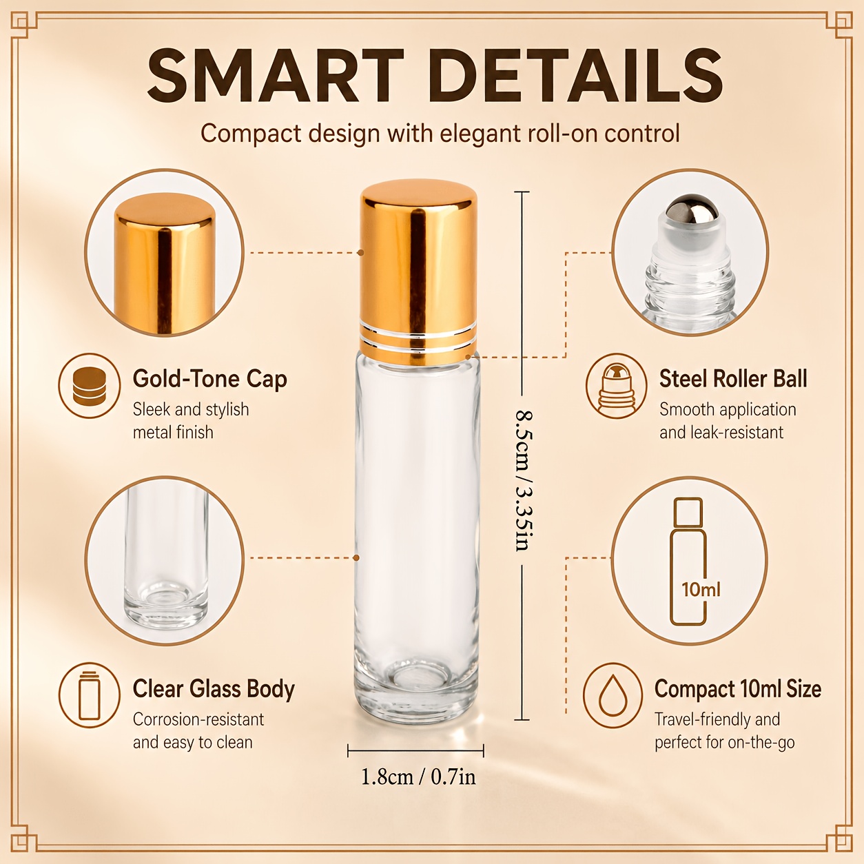 7/14pcs Glass Roll on Bottle 1 - Juice Bottle Dropper 评论和价格