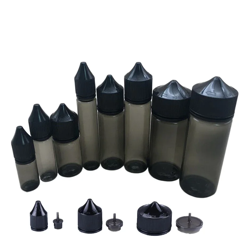 5Pcs 10/15/30/60/100/120ml Bla - Juice Bottle Dropper 评论和价格