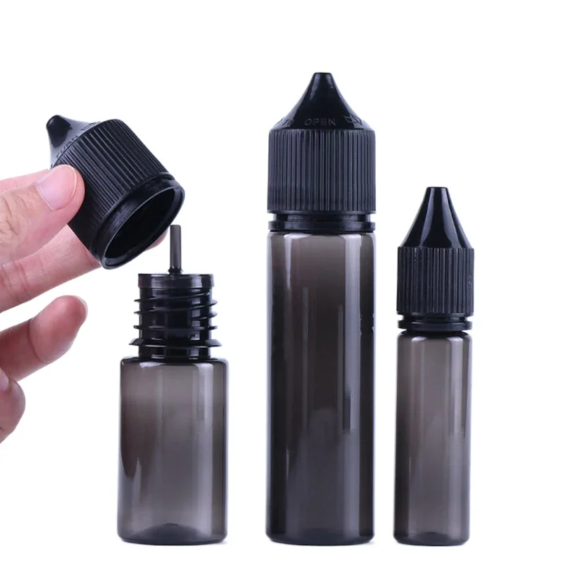 5Pcs 10/15/30/60/100/120ml Bla - Juice Bottle Dropper 评论和价格