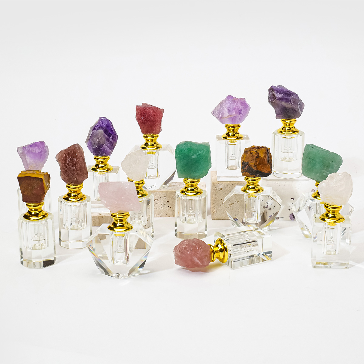1PC Natural Amethyst Crystal C - Juice Bottle Dropper 评论和价格