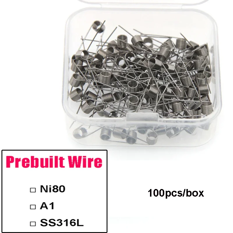 100PCS/BOX Prebuilt Coil Wire  - Coil Building Kit 评论和价格