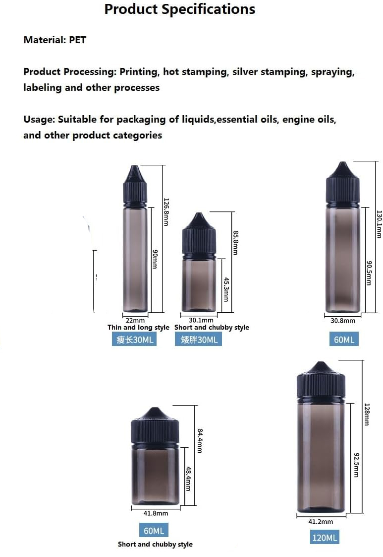 20 Pcs30-120ml PET Empty Bottl - Juice Bottle Dropper 评论和价格