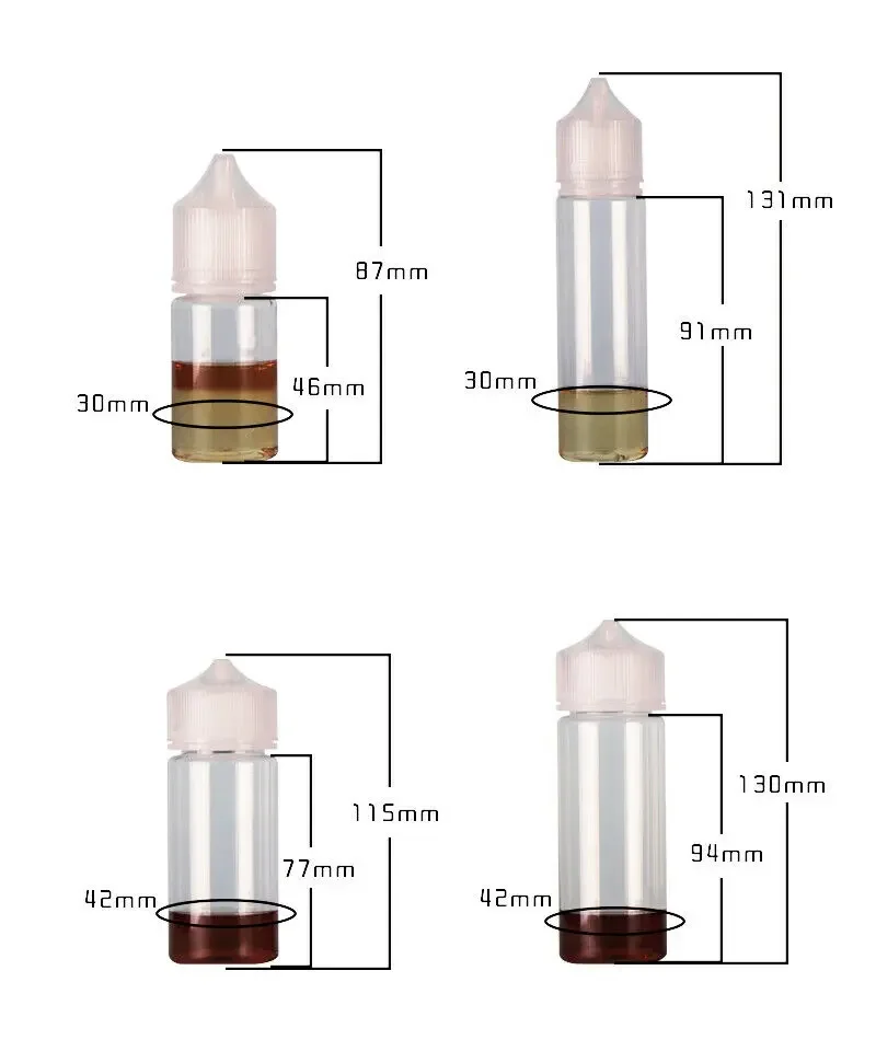 50PCS 30/60/100/120ml Empty Pl - Juice Bottle Dropper 评论和价格