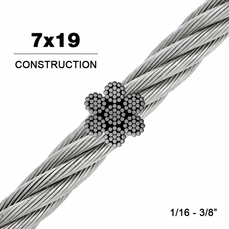 Wire Rope 7X19 Diameter 3.18mm - Stainless Wire Ss316 评论和价格