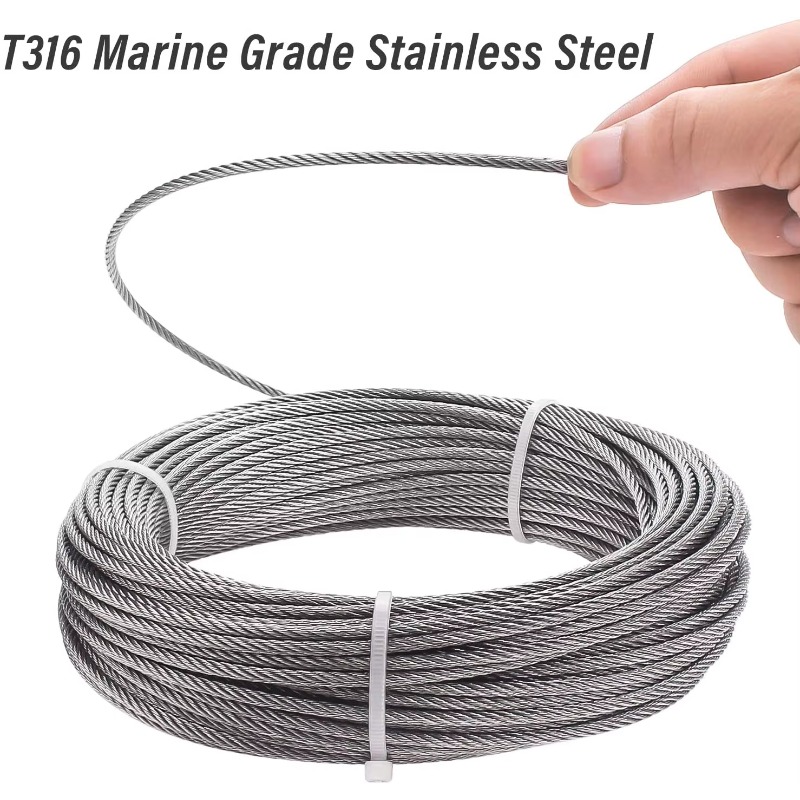 Wire Rope 7X19 Diameter 3.18mm - Stainless Wire Ss316 评论和价格