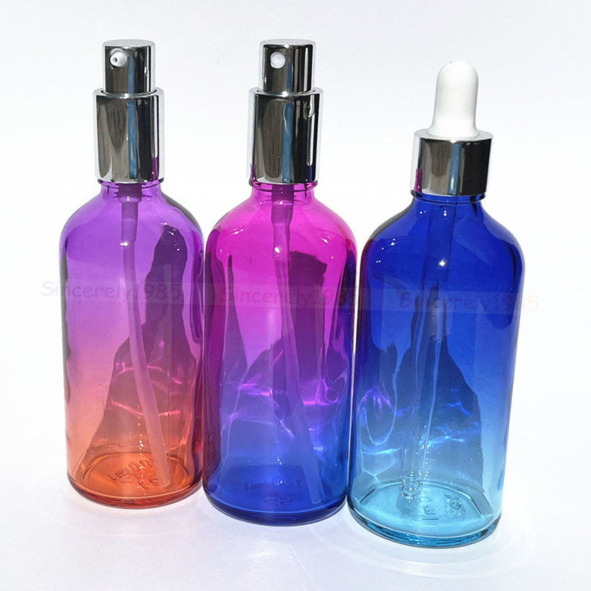 1X 3x 100ml Gradient Color Gla - Juice Bottle Dropper 评论和价格