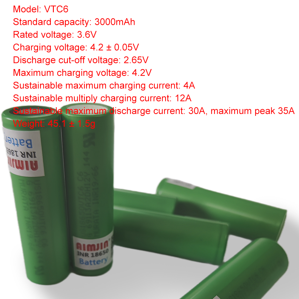 VTC6 18650 Battery 3000mAh 3.7 - Vape Battery 18650 评论和价格