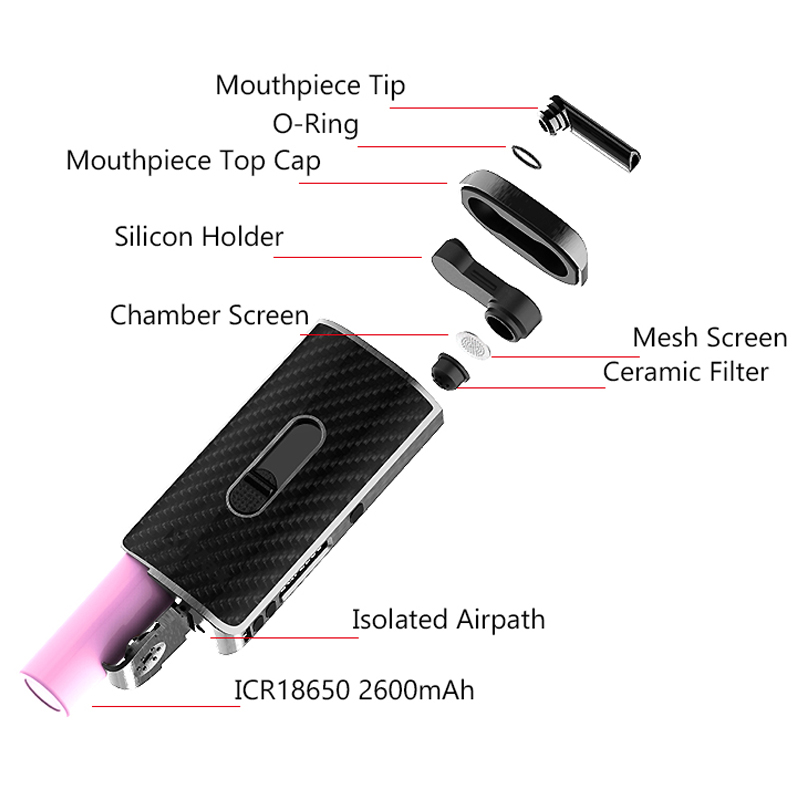 Original XMAX ACE Dry Herb Vap - Vape Battery 18650 评论和价格